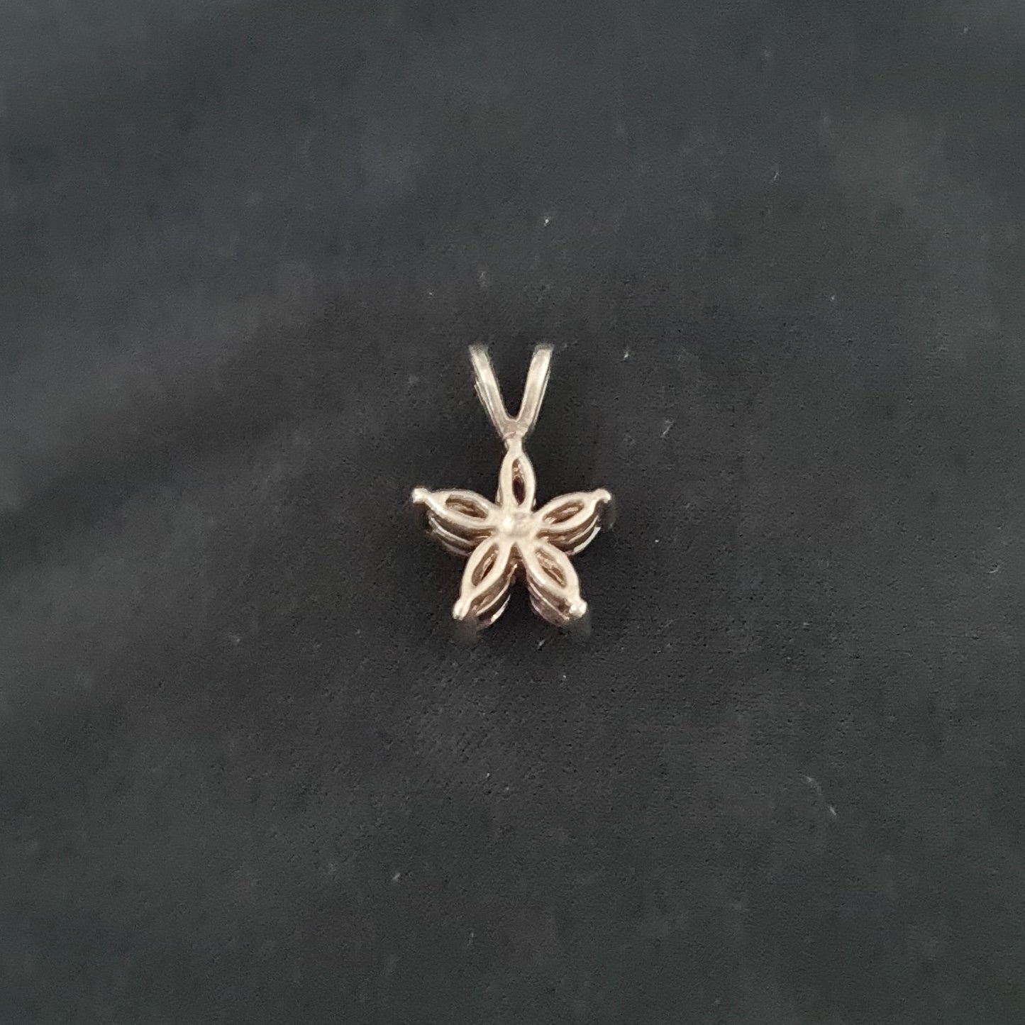 Sterling Silver Flower Pendant with Purple Stones