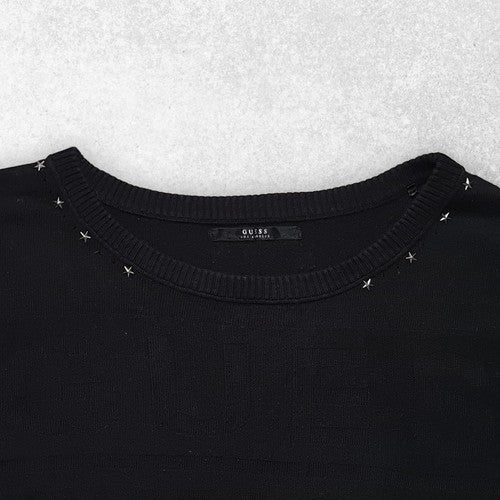 Guess Wonderful Long sleeved Embellished Logo Jumper Size XS