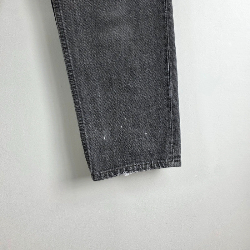Vintage Levi's 901 High Rise Tapered Jeans W28 L29 Grey Black Mom Denim Women's