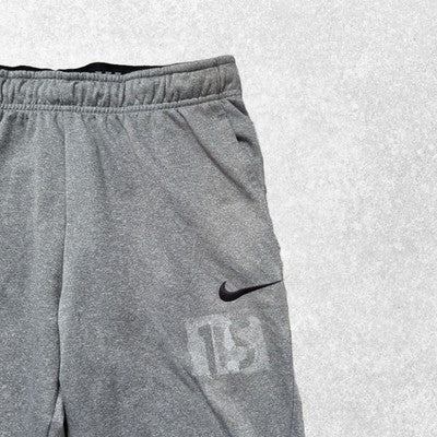 Nike Dri-FIT Joggers Grey Track Pants Size M Tapered Fit 100% Polyester Training