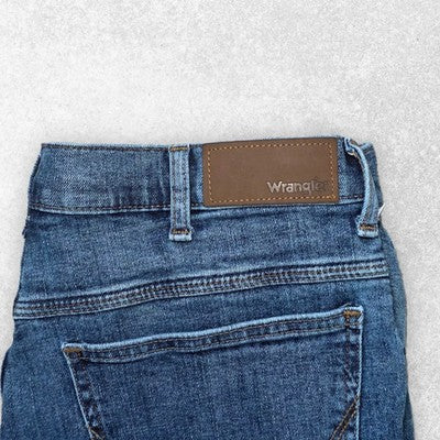 Wrangler W36 L32 Straight Leg Blue Denim Jeans