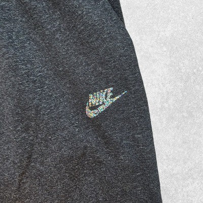 Nike Speckled Logo Joggers - Charcoal Grey - Size M - W30β Inseam 28β
