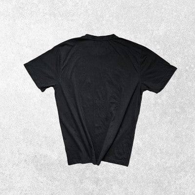 Reebok Black Graphic T-Shirt Size L Large Water Droplet Logo Tee Cotton Blend