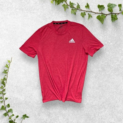 Adidas AEROREADY Primegreen T-Shirt Red Performance Tee Size M (20” P2P) MT22