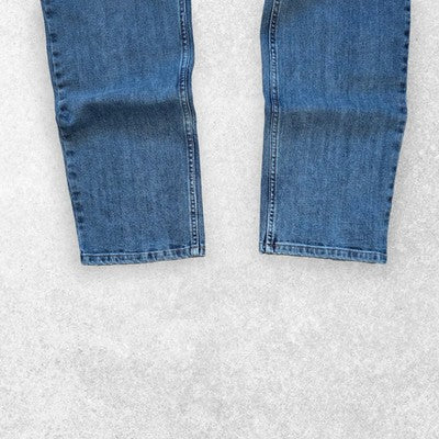 Wrangler W36 L32 Straight Leg Blue Denim Jeans