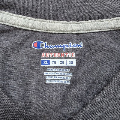 Champion Authentic Athletic Short Sleeve Logo T-shirt Grey Men's Size XL