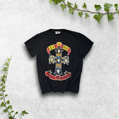 Guns N' Roses Appetite For Destruction Black Graphic T-Shirt Size S/M Vintage
