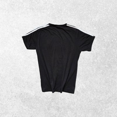 Adidas Originals Women's Trefoil T-Shirt Black White Stripes Small 100% Cotton