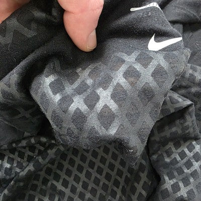 Nike Sportswear Black Patterned Athletic Cut Tee - Size L