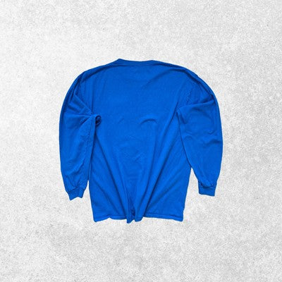 Champion Long Sleeve T-Shirt Blue Size XL Authentic Athleticwear Logo Top