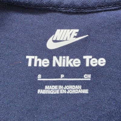 Nike The Nike Tee – Navy Blue T-Shirt – Size Small – Made in Jordan