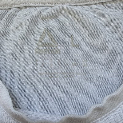 Reebok Logo T-Shirt Navy White Red Large L Colour Block Tee Streetwear