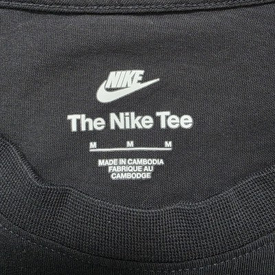 Nike Fuzzy Logo T-Shirt Black Red White Medium Men's Tee Swoosh Graphic MT15