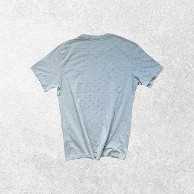 Nike The Nike Tee Grey T-Shirt Large All Over Mini Swoosh Logo Print Mens L 100%