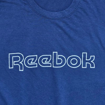 Reebok Sleepwear Navy Blue Logo T-Shirt Men's XL Cotton Casual Tee