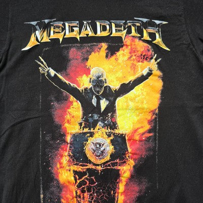 Megadeth Band T-Shirt Black Size S Metal Graphic Tee 100% Cotton Mexico