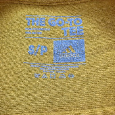 adidas Women's Yellow Go-To Tee T-Shirt Size S Small Logo Casual Gym Activewear