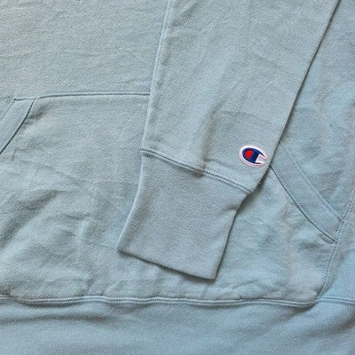 Champion Women's High Neck Hoodie Light Blue