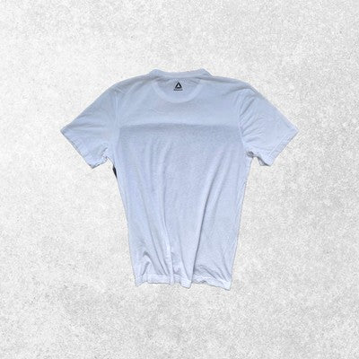 Reebok Logo T-Shirt Navy White Red Large L Colour Block Tee Streetwear