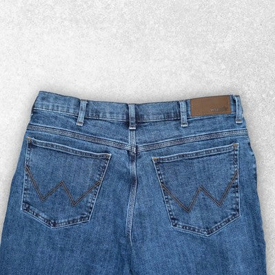 Wrangler W36 L32 Straight Leg Blue Denim Jeans