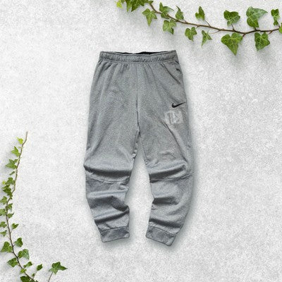 Nike Dri-FIT Joggers Grey Track Pants Size M Tapered Fit 100% Polyester Training