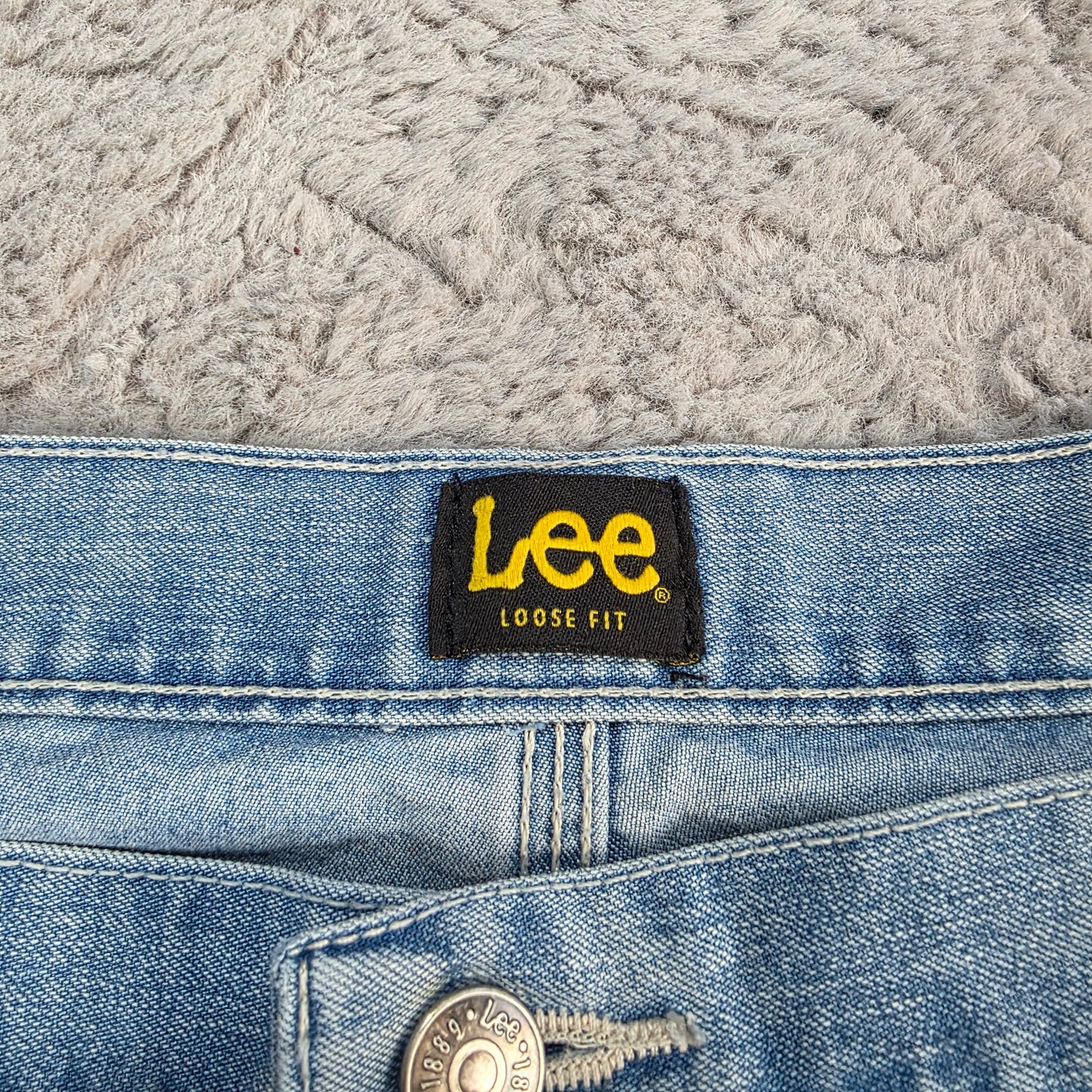 Lee carpenter relaxed fit blue denim jeans W40 L32 made in Mexico workwear