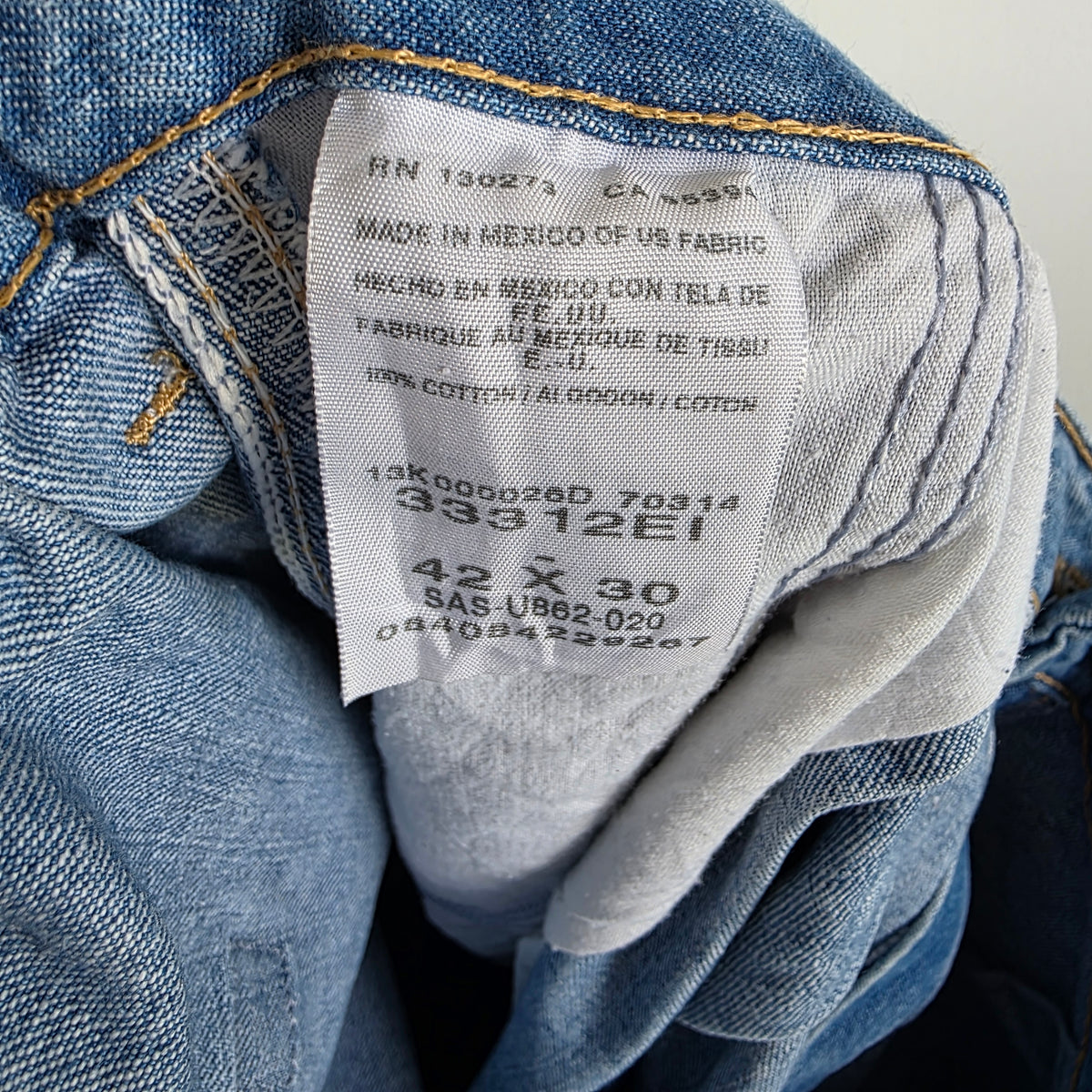 Wrangler Rugged Wear Carpenter Jeans W39 L30 (Tag 42x30) Relaxed Blue Vintage
