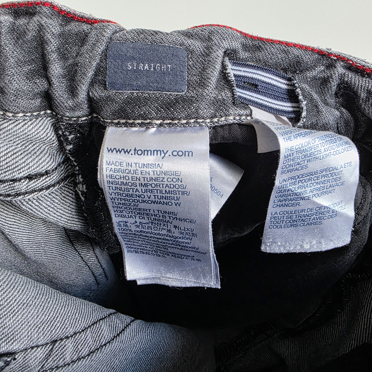 Tommy Hilfiger Straight Jeans W26 L29 Grey Black Women's Denim