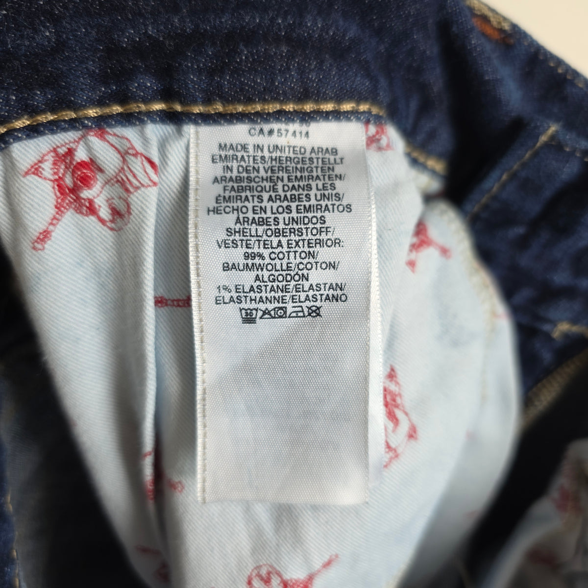 True Religion Geno Jeans W34 L32.5 Blue Slim Stretch Men’s Designer Denim