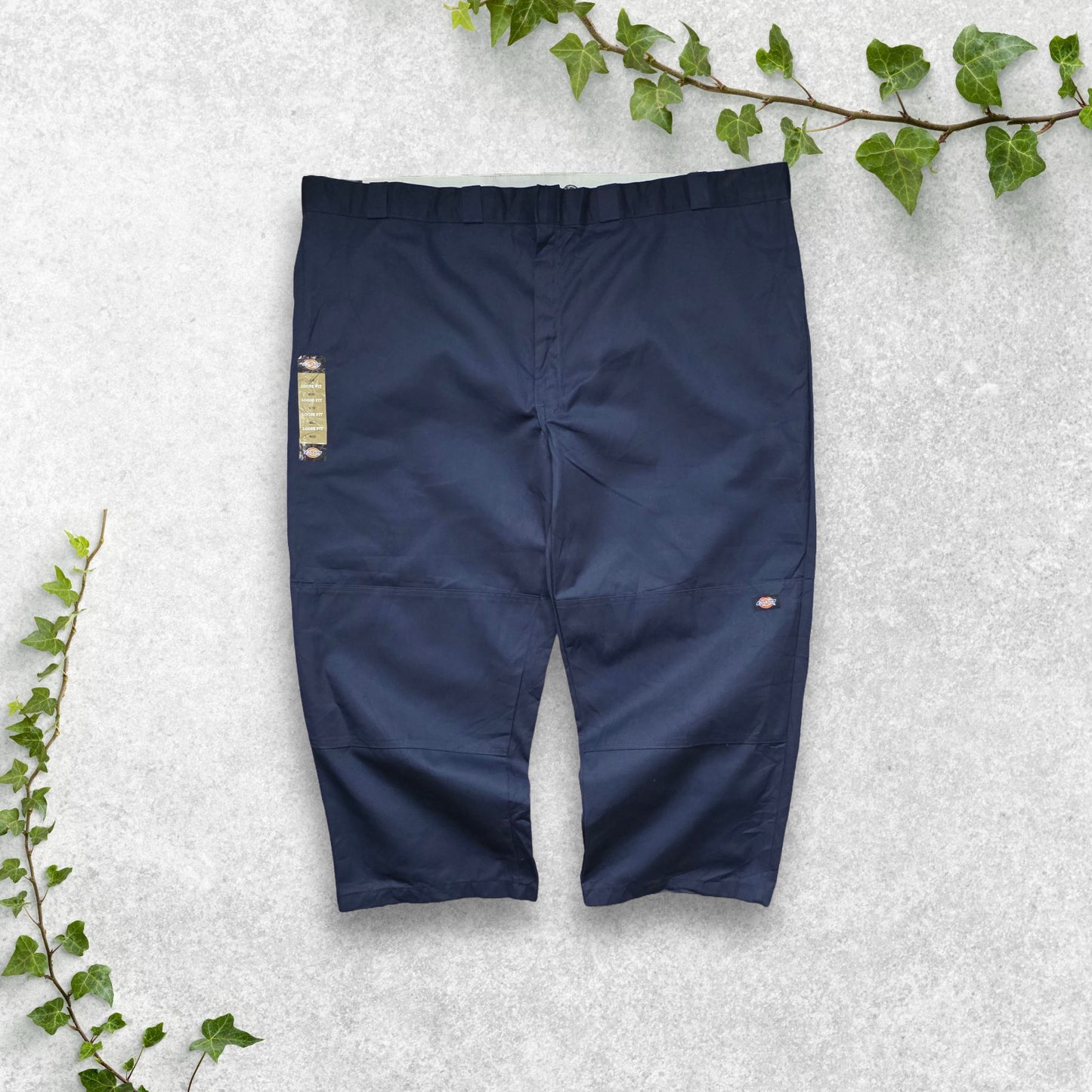 DICKIES Mens Loose Fit Chino Trousers W56 L32 Navy Blue BNWT Straight Leg