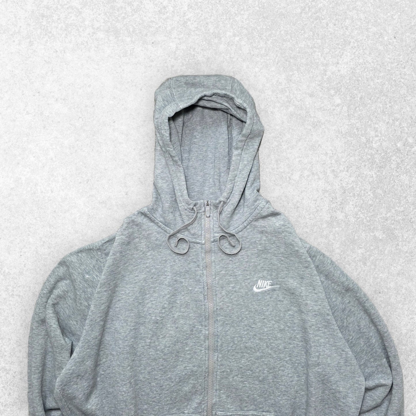 NIKE Mens Grey Full Zip Hoodie Sweatshirt XL