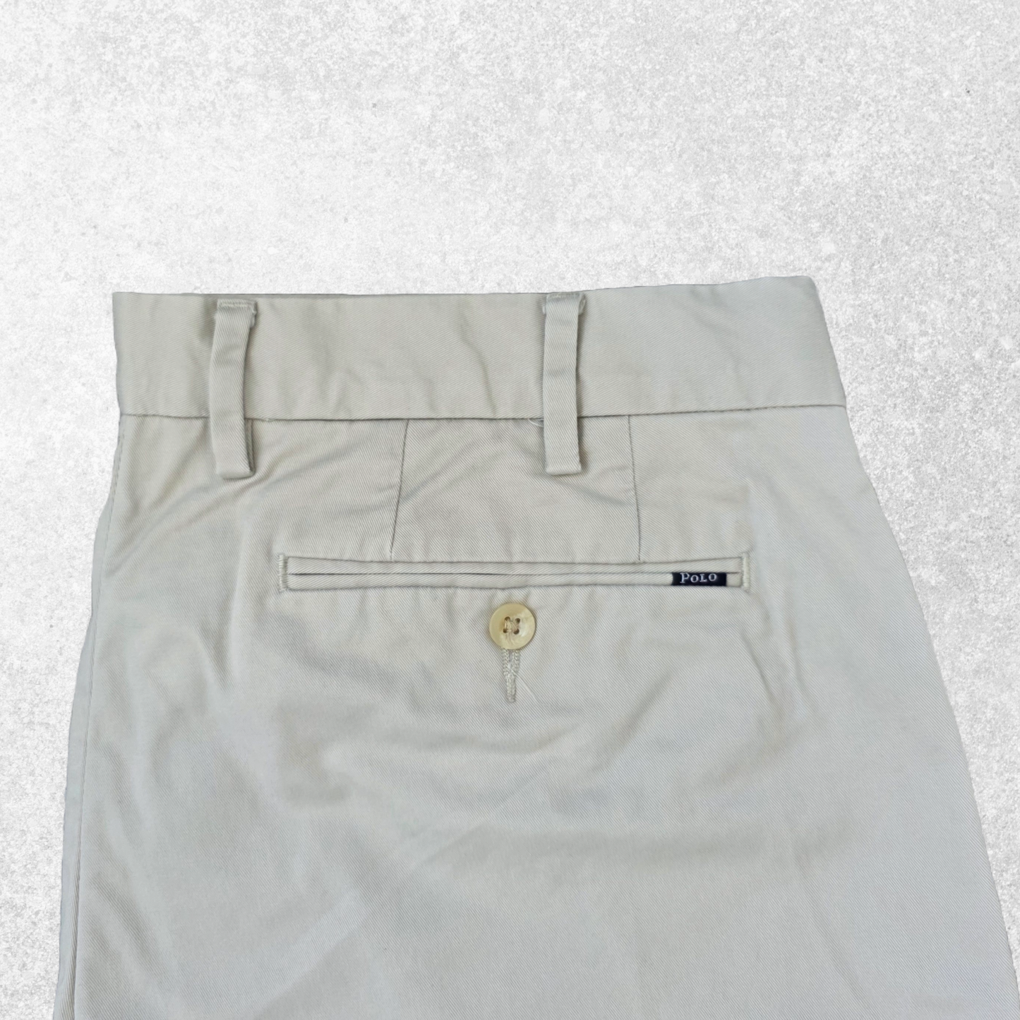 Polo Ralph Lauren Beige Chino Trousers W34 L27 Classic Fit Stretch Cotton