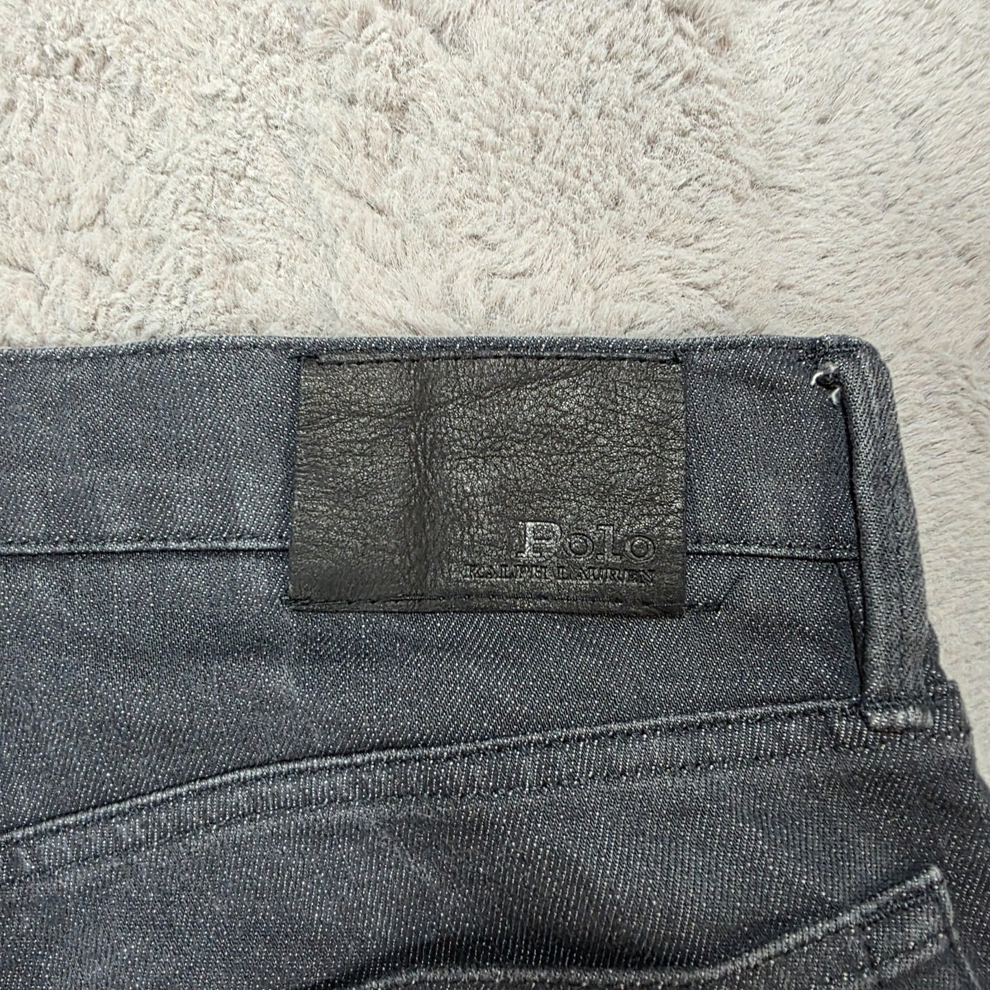 Polo Ralph Lauren Straight Leg Grey Jeans W36 L32 Men's 99% Cotton Made in Egypt