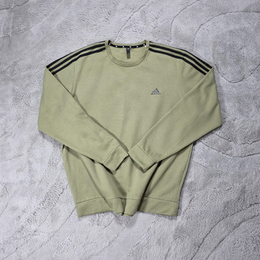 Adidas Primegreen Sweatshirt Khaki Green XL – 3-Stripes Crew Neck Jumper