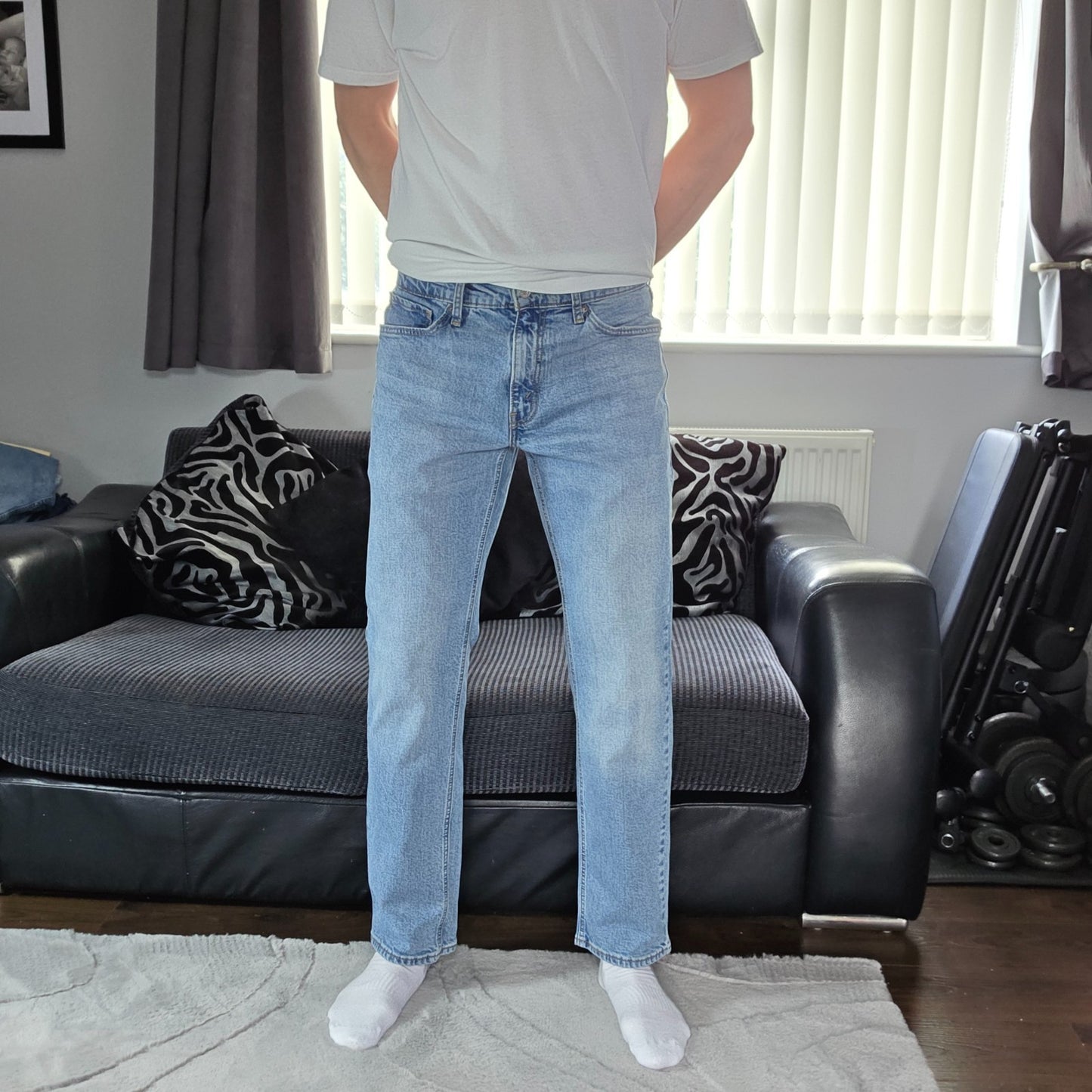 Denizen from Levi's 231 Athletic Fit Jeans W33 L32 Stonewash Stretch Denim