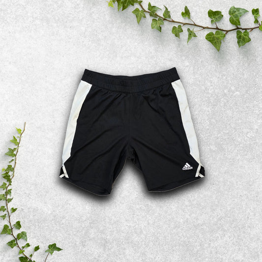 Adidas Golf Sports Shorts Black White Side Stripe Size L W33 Polyester Egypt
