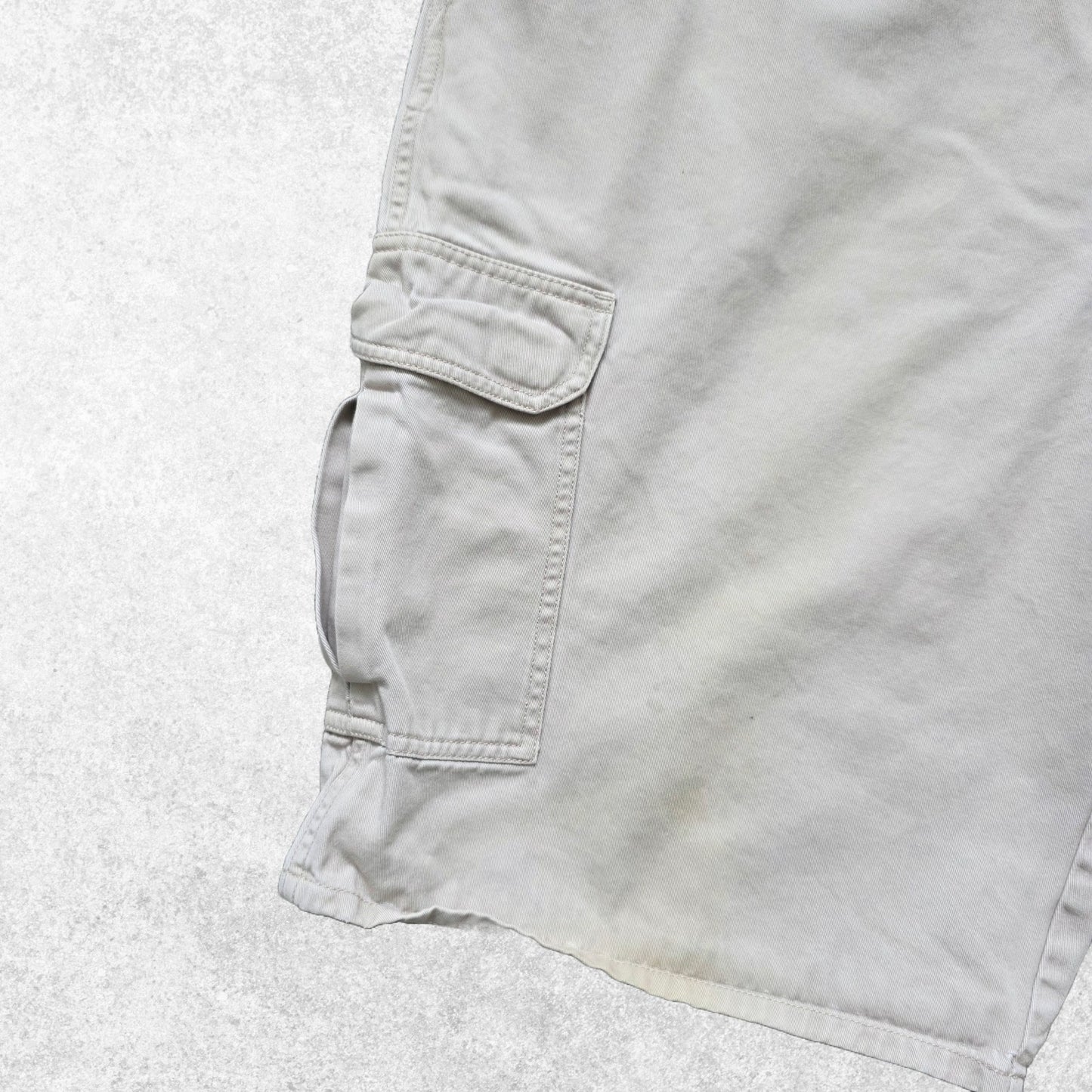 Dickies Cargo Shorts Beige W36 Utility Workwear Cotton Summer Pockets