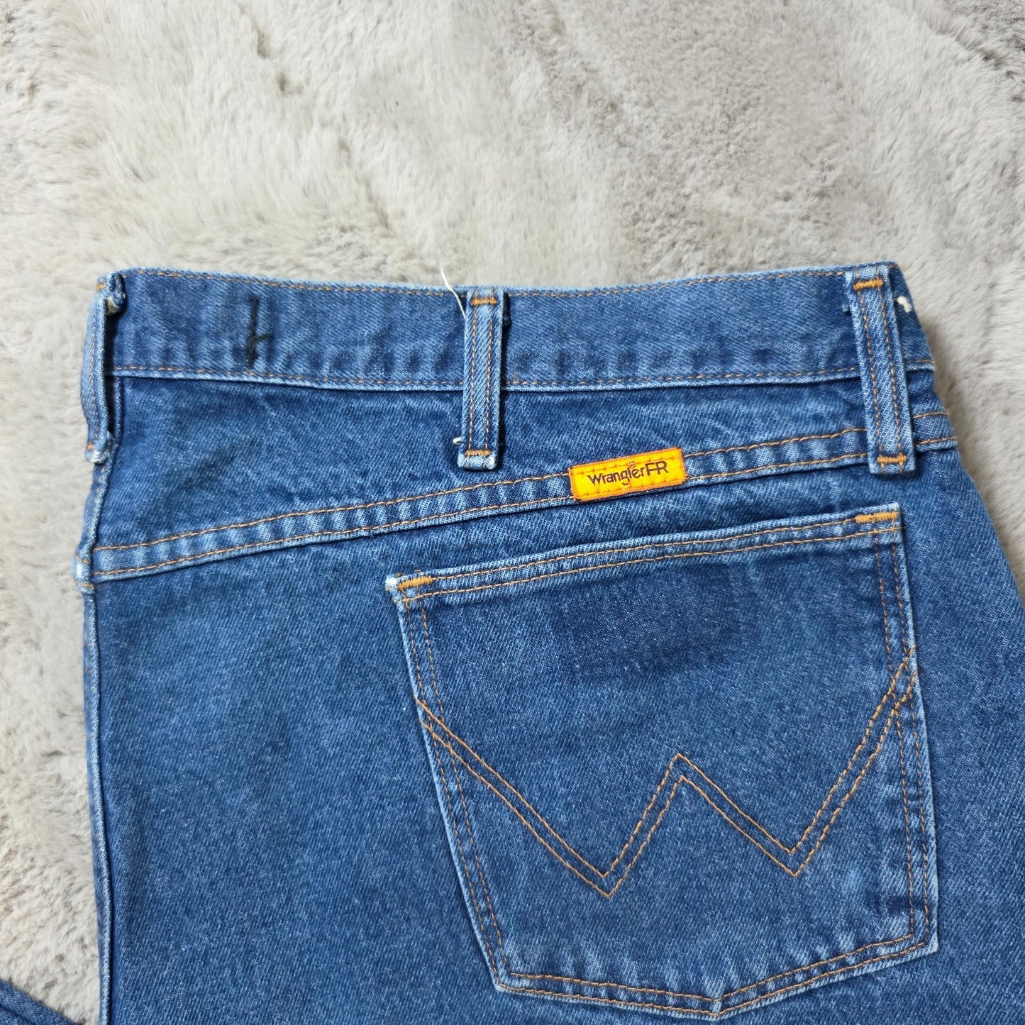 Wrangler FR Flame Resistant Jeans W44 L32 Blue Denim Relaxed Fit FR47MLW Mexico