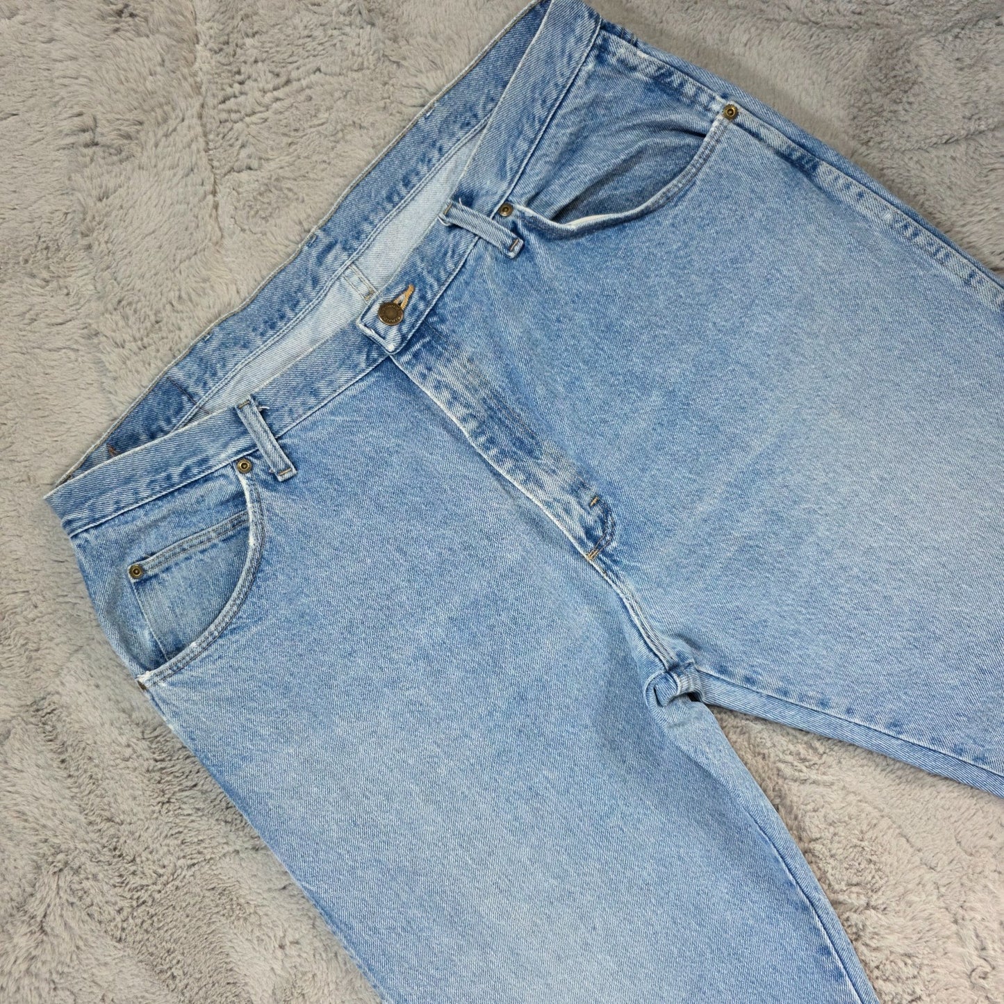 Wrangler Regular Fit Straight Leg Blue Jeans W40 L30 β Made in Mexico US Fabric