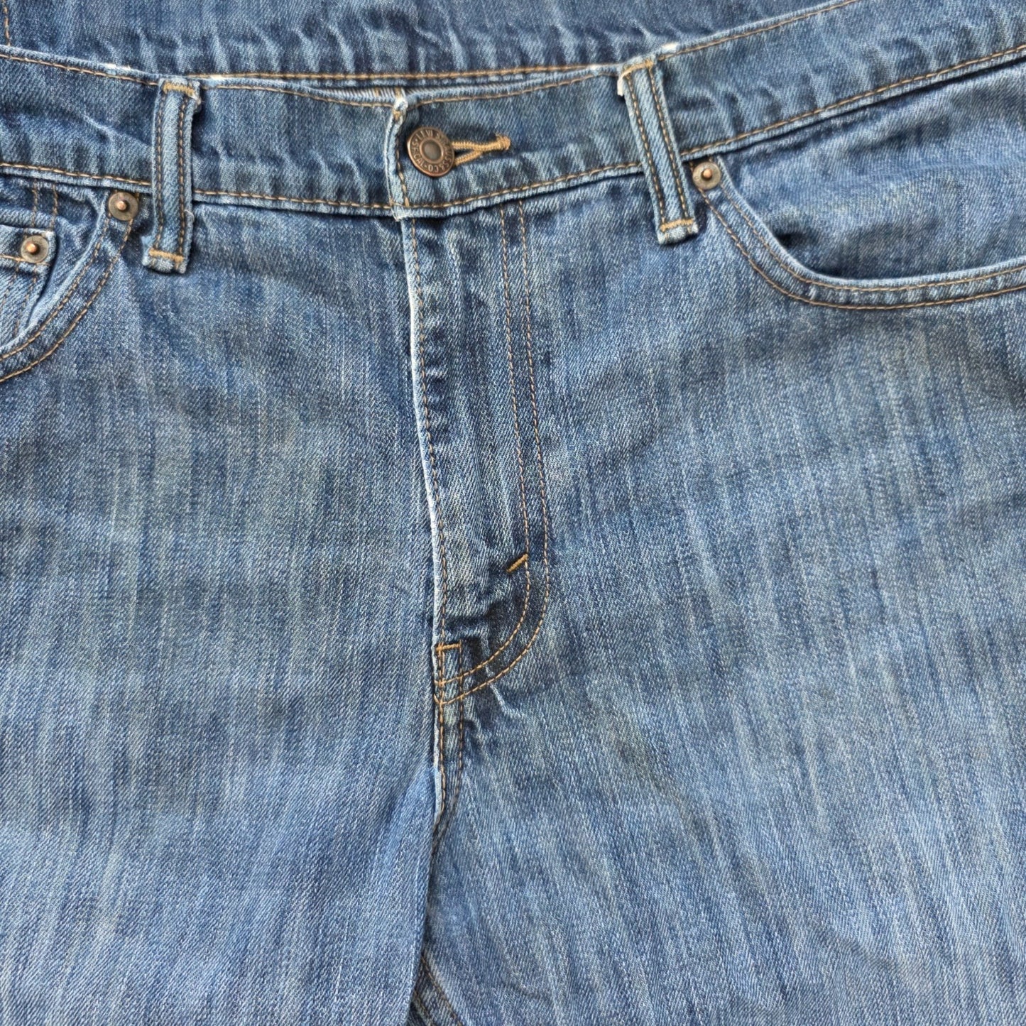 Levi’s 511 Slim Fit Cut Off Jeans W36 L26 Raw Hem Red Tab Distressed Blue