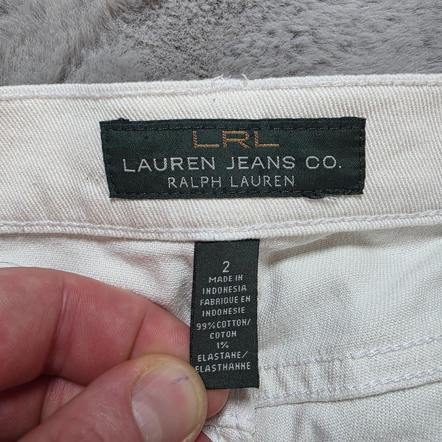 Lauren Jeans Co. Ralph Lauren White Classic Straight Trousers Women’s Size UK 6