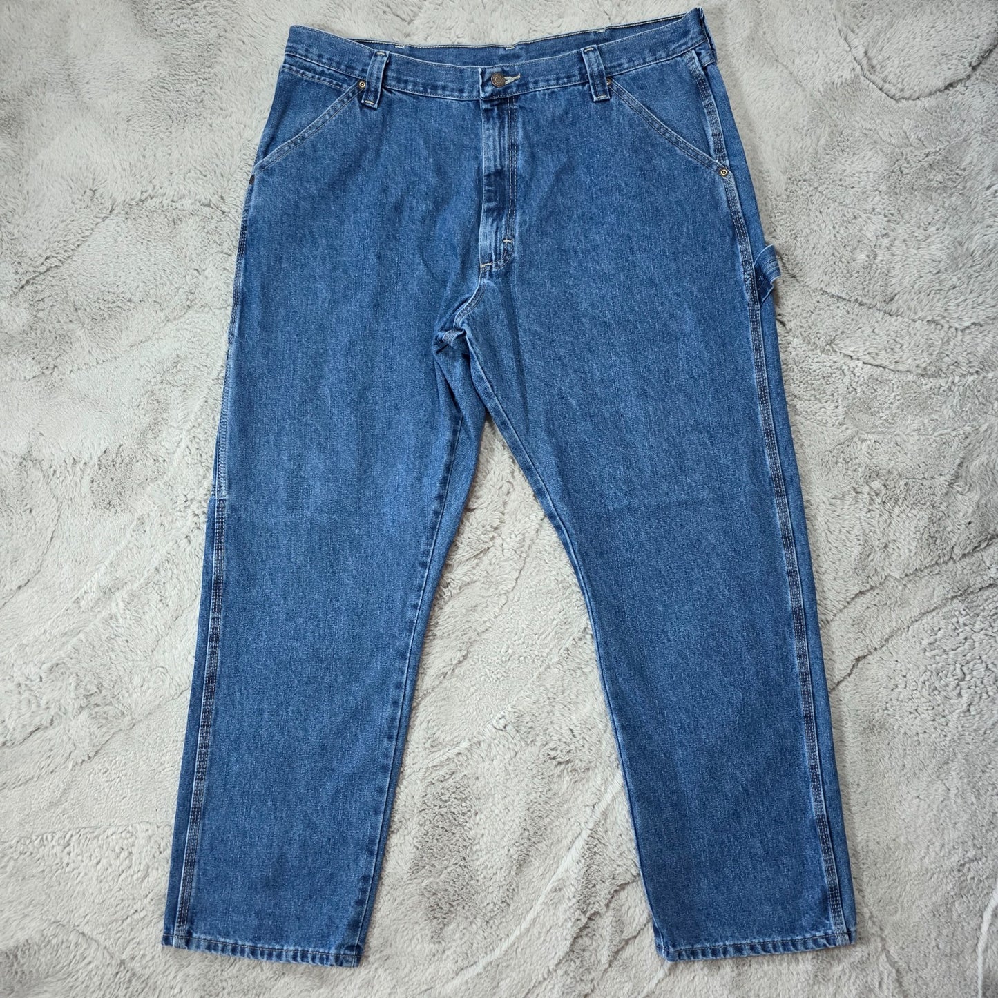 Wrangler Carpenter Jeans 94LSWDV Men’s Straight Blue W38 L30 80/20 Cotton-Poly