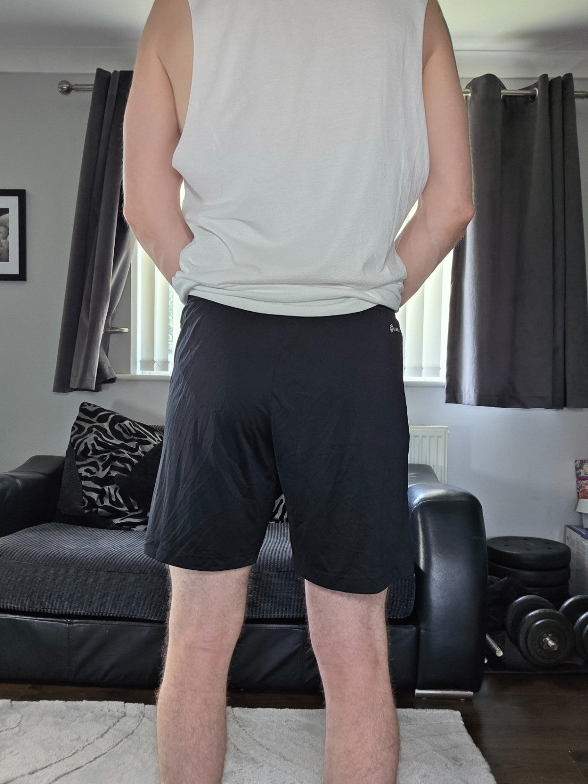 Adidas Aeroready Black Sports Shorts Size L | Drawstring Waist | W27 L16