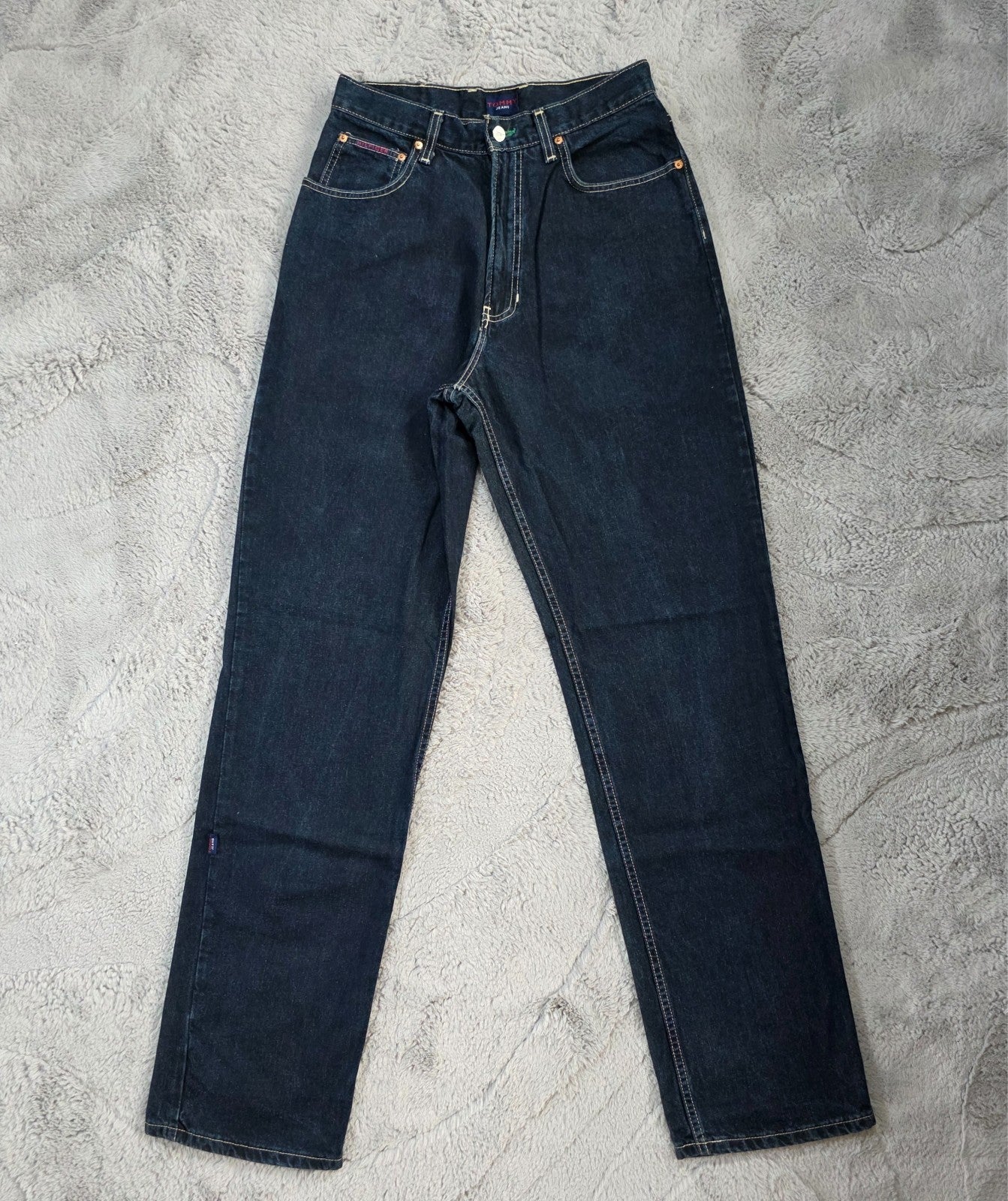 Tommy Hilfiger USA Made Baggy Relaxed Fit Blue Denim Jeans W29 L32 (Actual 29x36