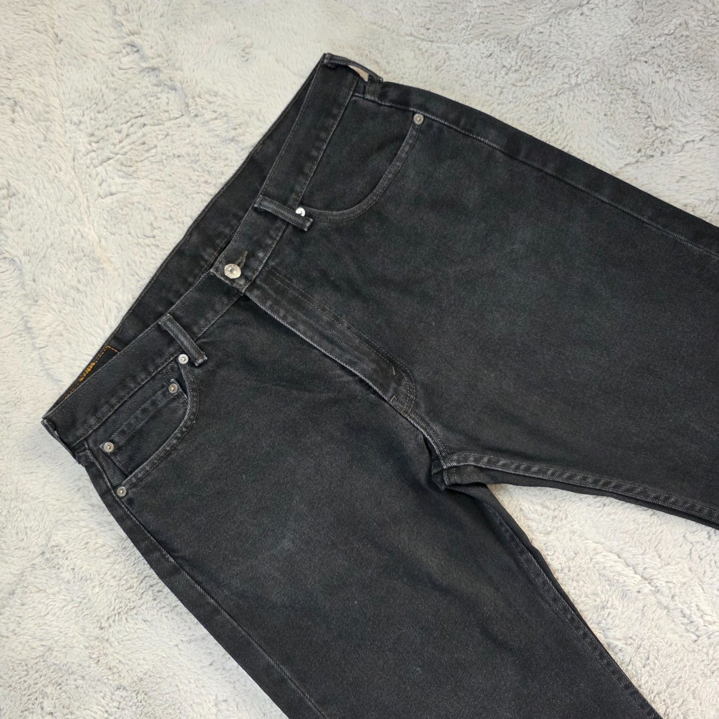 Levi’s 505 Men’s Straight Leg Jeans Black W38 L30 Made in Mexico