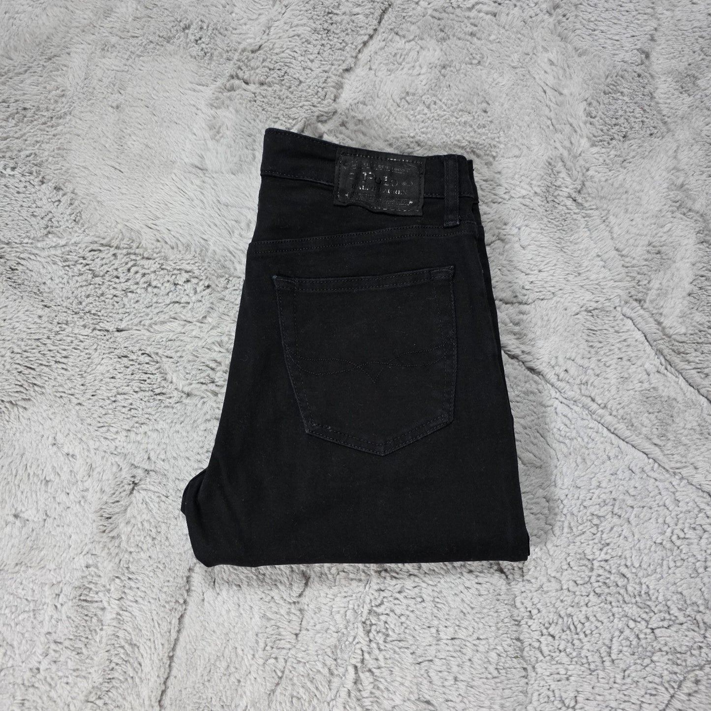 Polo Ralph Lauren Black Straight Jeans Labelled XL (18β20) Fits UK 10