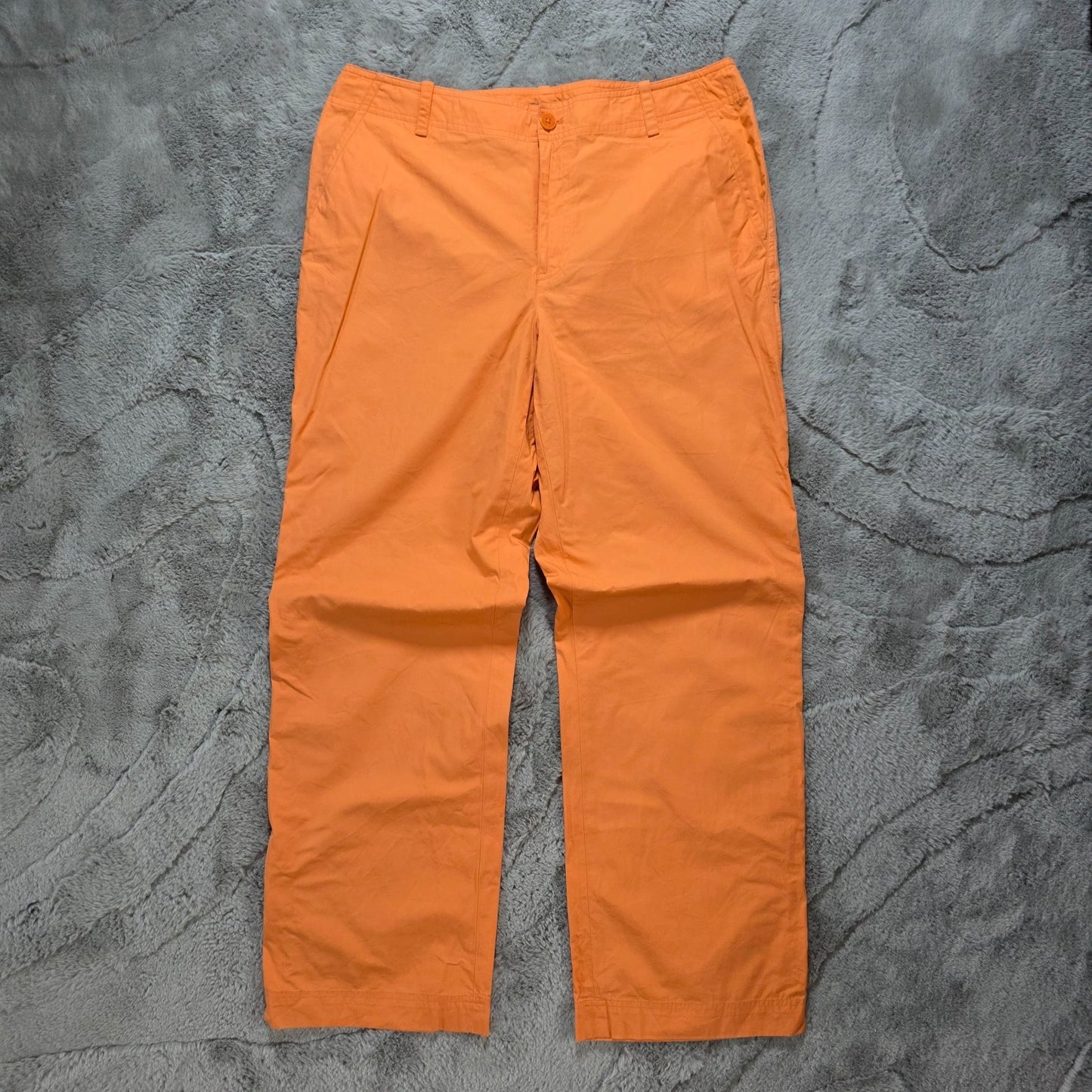 Lauren Ralph Lauren Orange Cotton Trousers W34 L30 UK 16 Lightweight Smart Casua