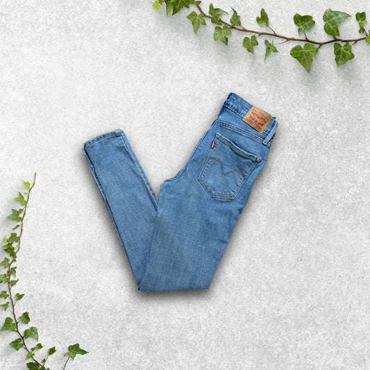 Levi's 711 High Rise Skinny Jeans Medium Wash W26 L30 Women’s Stretch Denim