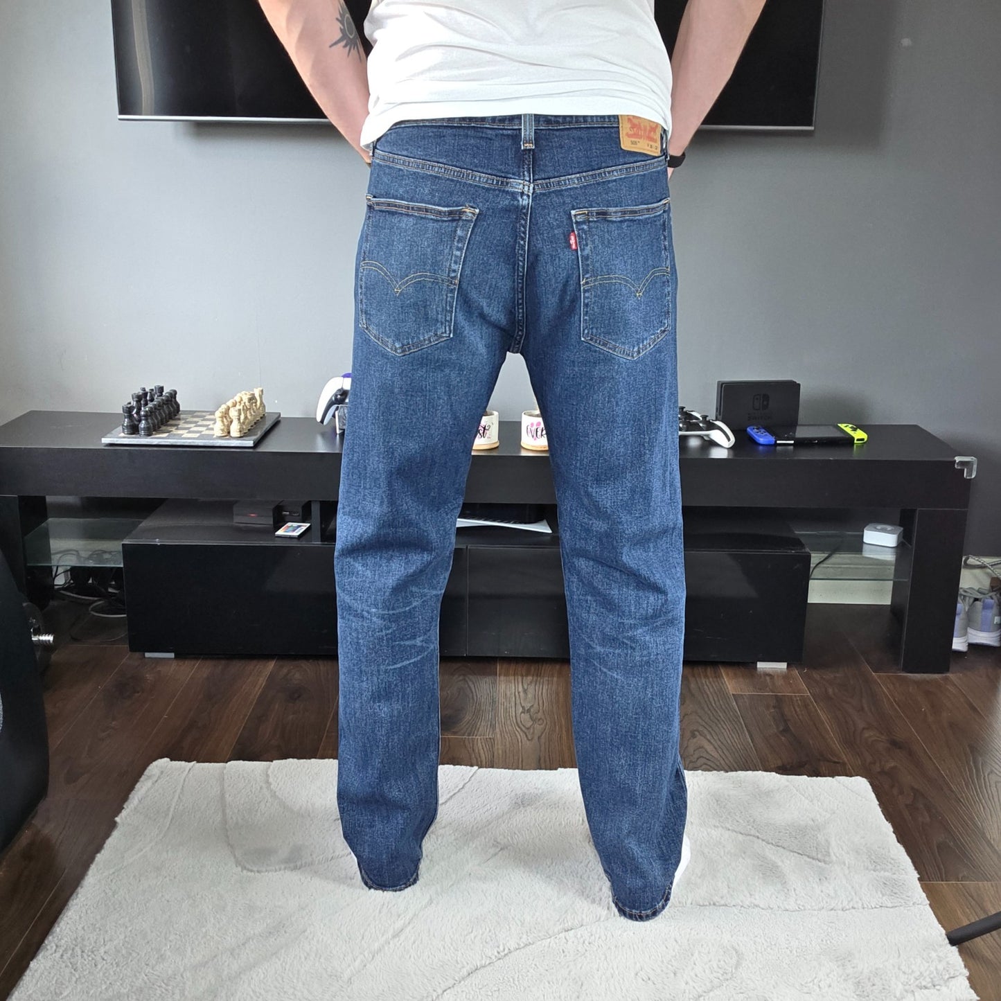 Levi’s 505 men’s straight blue jeans W36 L32 classic mid-rise regular fit