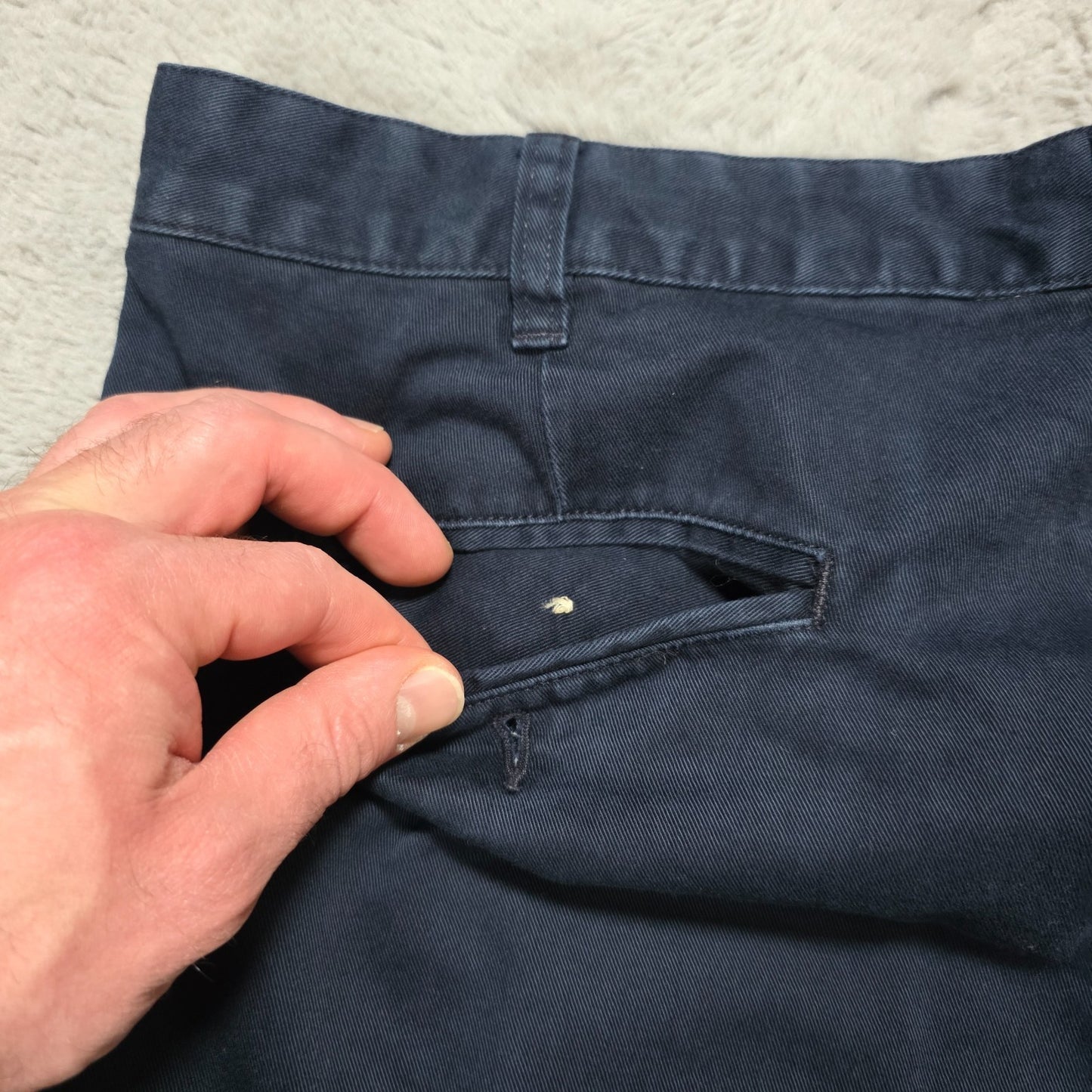 Vintage 2002 Tommy Hilfiger Blue Chino Trousers W38 L34 Cotton Mauritius